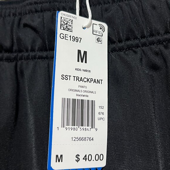 Adidas Kids SST Track Pants Size Medium 11-12 New Jogger - Picture 3 of 6